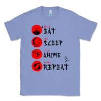 Colony Blue eat sleep anime repeat japanese Classic Tee - artisFamous