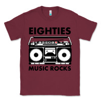 Burgundy eighties music rocks Classic Tee - artisFamous