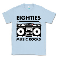 Dusty Blue eighties music rocks Classic Tee - artisFamous