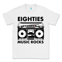 White eighties music rocks Classic Tee - artisFamous