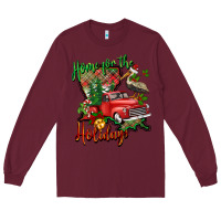 Burgundy home for the holidays louisiana Long Sleeve Tee - BarkalooDesign