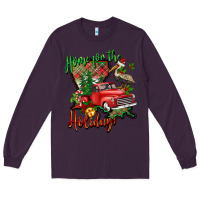 Plum home for the holidays louisiana Long Sleeve Tee - BarkalooDesign