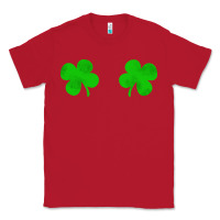 Red four leaf clover Classic Tee - artisFamous