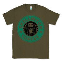 Army Green skeleton coffee halloween Classic Tee - artisFamous