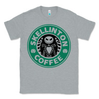 Heather Grey skeleton coffee halloween Classic Tee - artisFamous