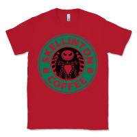 Red skeleton coffee halloween Classic Tee - artisFamous