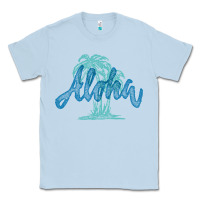 Dusty Blue hawaii aloha art Classic Tee - artisFamous