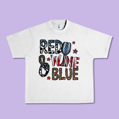 Red Wine Blue Urban Heavy Tee Designed By Cowhidedigitalart