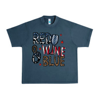 Midnight Navy red wine blue Urban Heavy Tee - CowhideDigitalArt