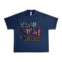 Navy red wine blue Urban Heavy Tee - CowhideDigitalArt