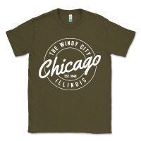 Army Green chicago Classic Tee - artisFamous