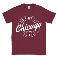 Burgundy chicago Classic Tee - artisFamous
