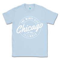 Dusty Blue chicago Classic Tee - artisFamous