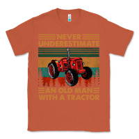 Copper never underestimate an old man with a tractor retro vintage Classic Tee - artisFamous