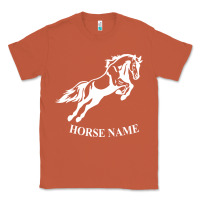 Copper Personalised Horse Printed Equestrian Riding Cob Jumping Rider Horse Classic Tee - artisFamous