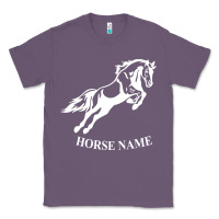 Lavender Personalised Horse Printed Equestrian Riding Cob Jumping Rider Horse Classic Tee - artisFamous