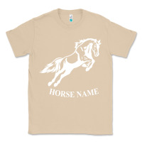 Mushroom Personalised Horse Printed Equestrian Riding Cob Jumping Rider Horse Classic Tee - artisFamous