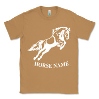 Toasted Coconut Personalised Horse Printed Equestrian Riding Cob Jumping Rider Horse Classic Tee - artisFamous