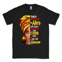 Black black history month shirt african woman afro i am the storm t shirt Classic Tee - artisFamous