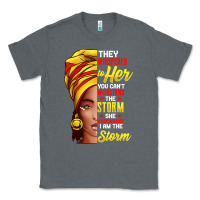 Black History Month Shirt African Woman Afro I Am The Storm T Shirt Classic Tee | Teevron