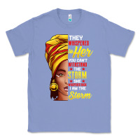 Colony Blue black history month shirt african woman afro i am the storm t shirt Classic Tee - artisFamous