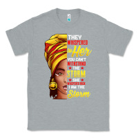 Heather Grey black history month shirt african woman afro i am the storm t shirt Classic Tee - artisFamous