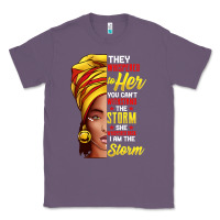 Lavender black history month shirt african woman afro i am the storm t shirt Classic Tee - artisFamous