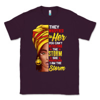 Plum black history month shirt african woman afro i am the storm t shirt Classic Tee - artisFamous