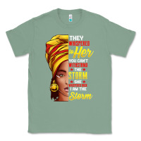 Sage black history month shirt african woman afro i am the storm t shirt Classic Tee - artisFamous