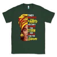 Sports Green black history month shirt african woman afro i am the storm t shirt Classic Tee - artisFamous