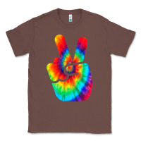 Chestnut cool peace hand tie dye t shirt for boys and girls Classic Tee - artisFamous
