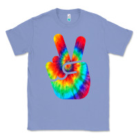Colony Blue cool peace hand tie dye t shirt for boys and girls Classic Tee - artisFamous