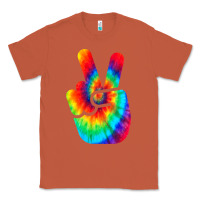Copper cool peace hand tie dye t shirt for boys and girls Classic Tee - artisFamous