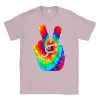 Lilac cool peace hand tie dye t shirt for boys and girls Classic Tee - artisFamous