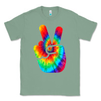 Sage cool peace hand tie dye t shirt for boys and girls Classic Tee - artisFamous