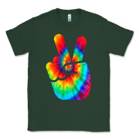 Sports Green cool peace hand tie dye t shirt for boys and girls Classic Tee - artisFamous