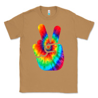 Toasted Coconut cool peace hand tie dye t shirt for boys and girls Classic Tee - artisFamous