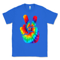True Royal cool peace hand tie dye t shirt for boys and girls Classic Tee - artisFamous