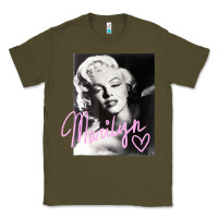 Army Green monroe black and white pink handwriting t shirt Classic Tee - artisFamous