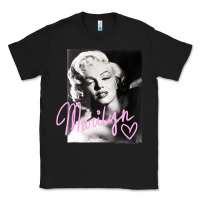 Black monroe black and white pink handwriting t shirt Classic Tee - artisFamous
