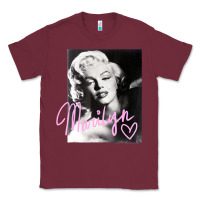 Burgundy monroe black and white pink handwriting t shirt Classic Tee - artisFamous
