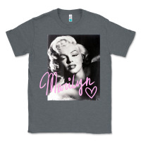 Charcoal Heather monroe black and white pink handwriting t shirt Classic Tee - artisFamous