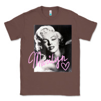 Monroe Black And White Pink Handwriting T Shirt Classic Tee | Teevron