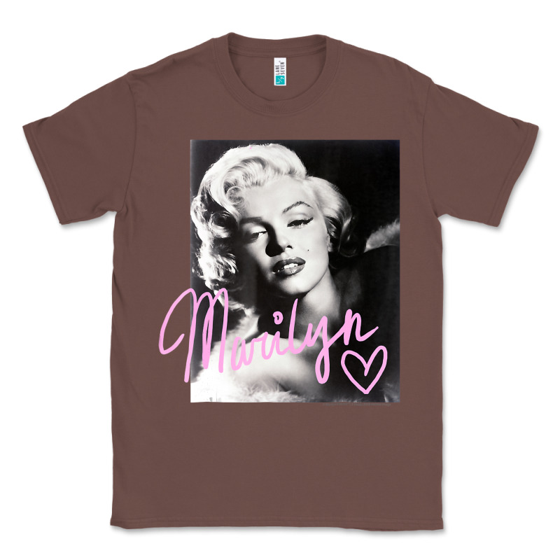 Monroe Black And White Pink Handwriting T Shirt Classic Tee by artisFamous | Teevron
