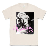 Natural monroe black and white pink handwriting t shirt Classic Tee - artisFamous