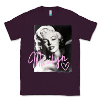 Plum monroe black and white pink handwriting t shirt Classic Tee - artisFamous