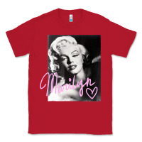 Red monroe black and white pink handwriting t shirt Classic Tee - artisFamous