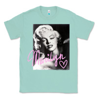 Seafoam monroe black and white pink handwriting t shirt Classic Tee - artisFamous
