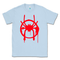 Dusty Blue spiderverse miles symbol tag t shirt Classic Tee - artisFamous
