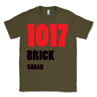 Army Green 1017 Brick Squad Black Red Classic Tee - artisFamous